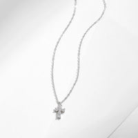 MODIAN D Color Moissanite 925 Sterling Silver Corss Pendant Necklaces Sparkling Lab Diamond Link Chain Jewelry For Women Gifts